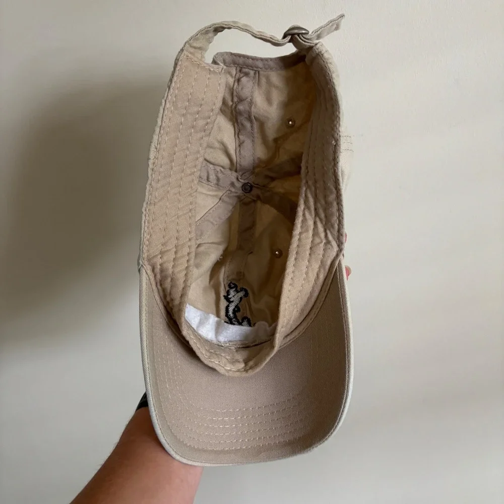 Disney Mickey Mouse Embroidered Khaki Tan Dad Hat Baseball Cap Adjustable